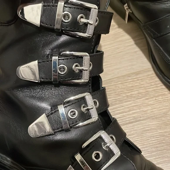 Marc Fisher LTD Diante Leather Buckle Boots - Picture 12 of 16